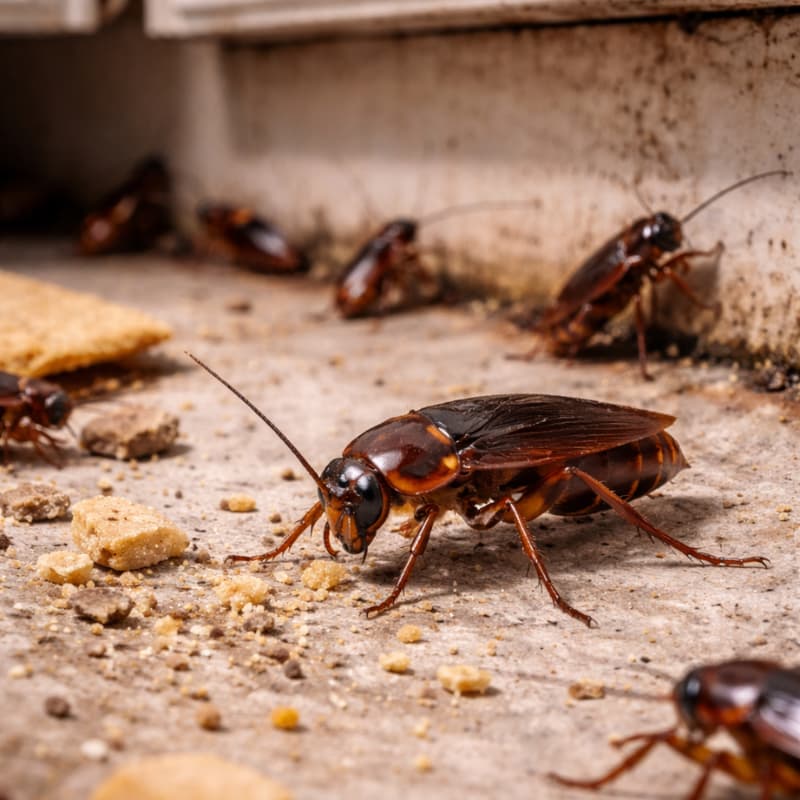 Infestation de cafards dans un logement – risque sanitaire