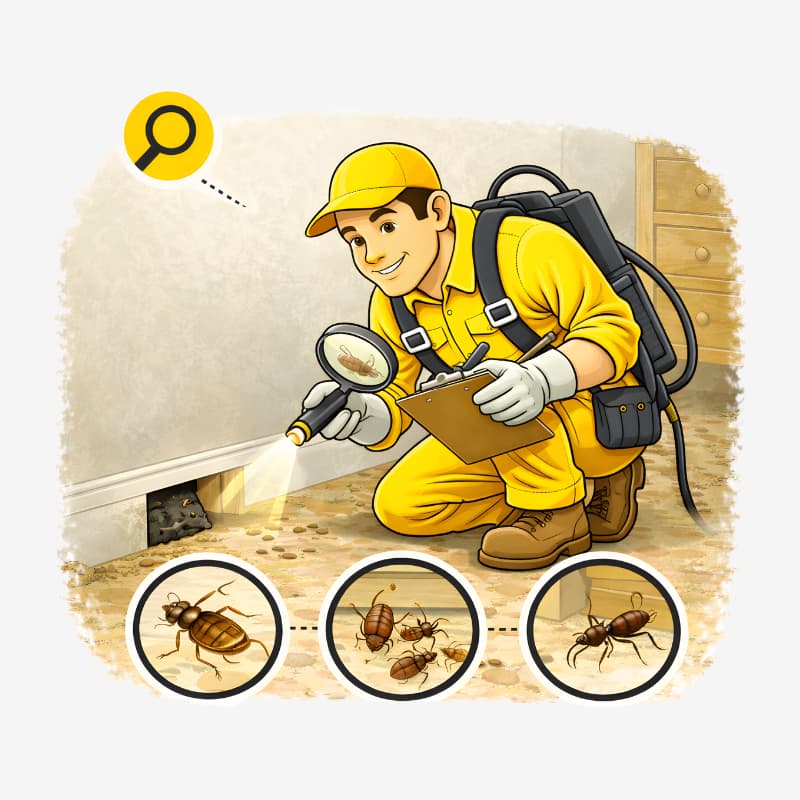 Diagnostic de désinsectisation pour identifier une infestation d’insectes