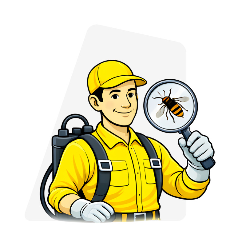 Professionnel inspectant la présence d’insectes nuisibles